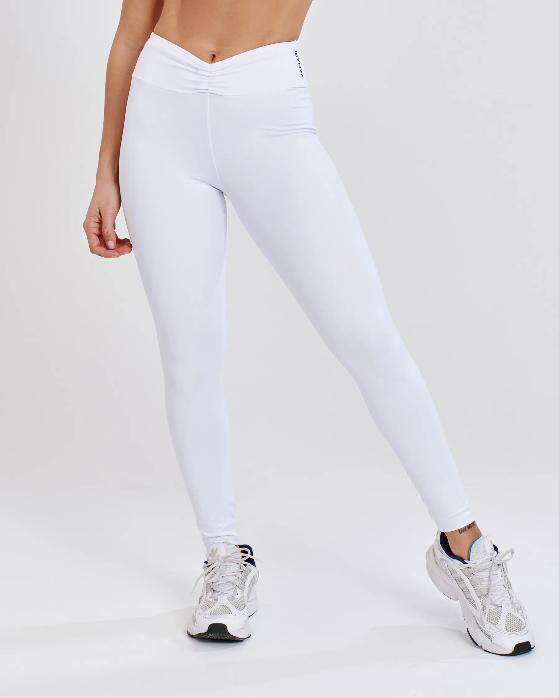 Calça Legging Cós Ajustável Branco Essential