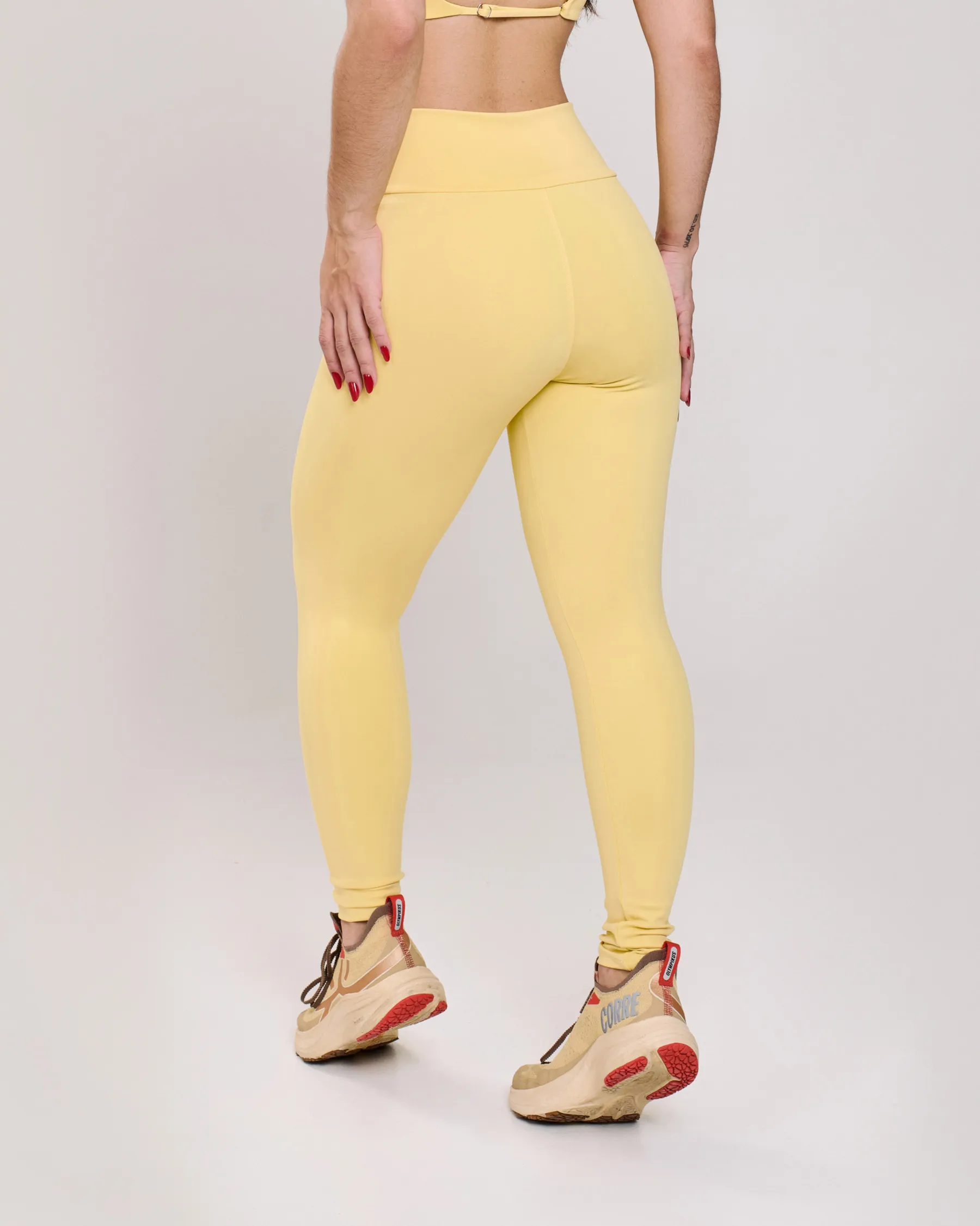 Calça Legging Cós Cruzado Gab Amarelo