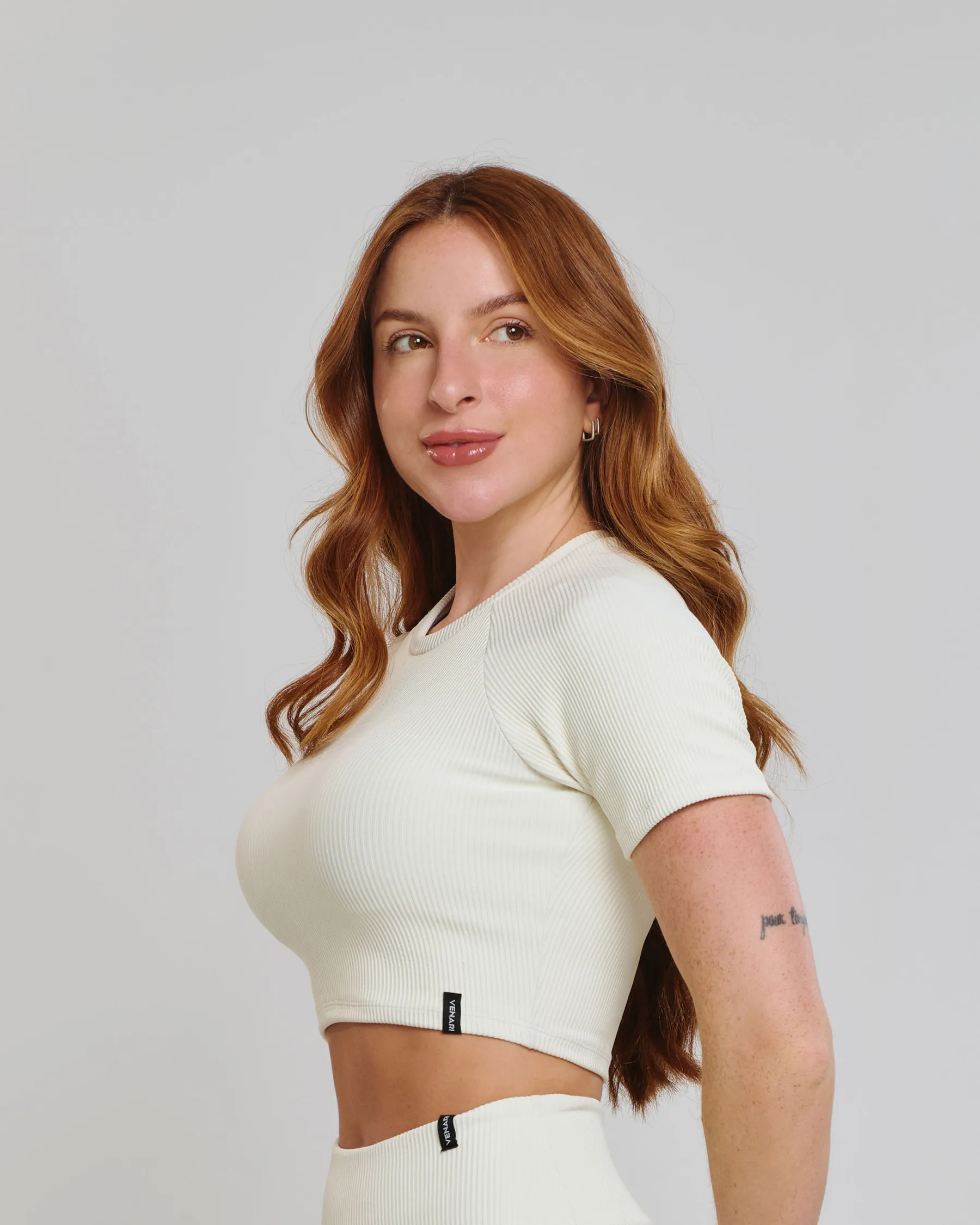 Cropped Canelado Eleva Off White