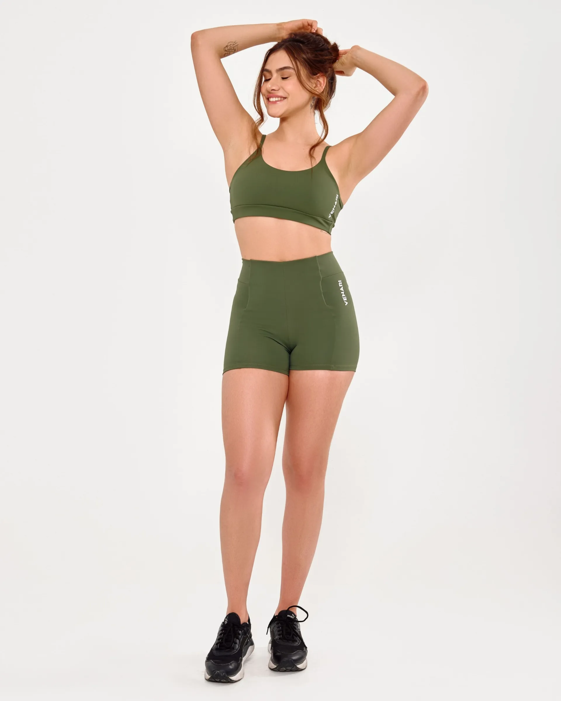 Top Aberto Pump Verde Militar