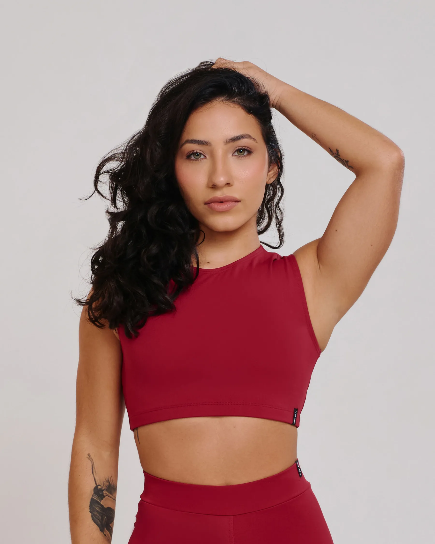 Top Cropped Isa Deep Red