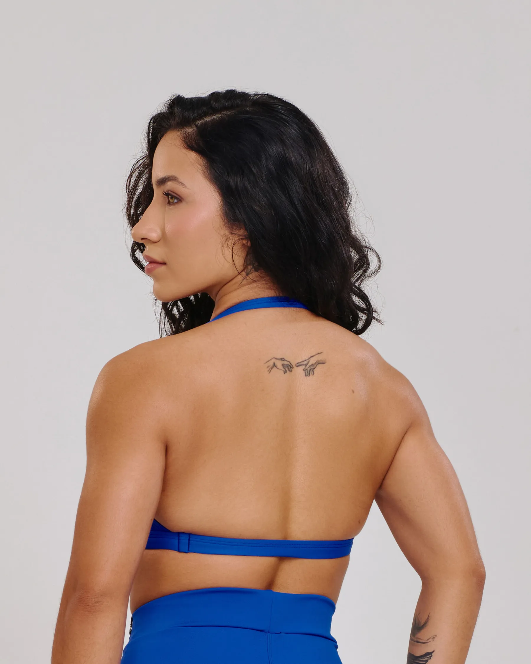Top Frente Única Isa Azul Royal