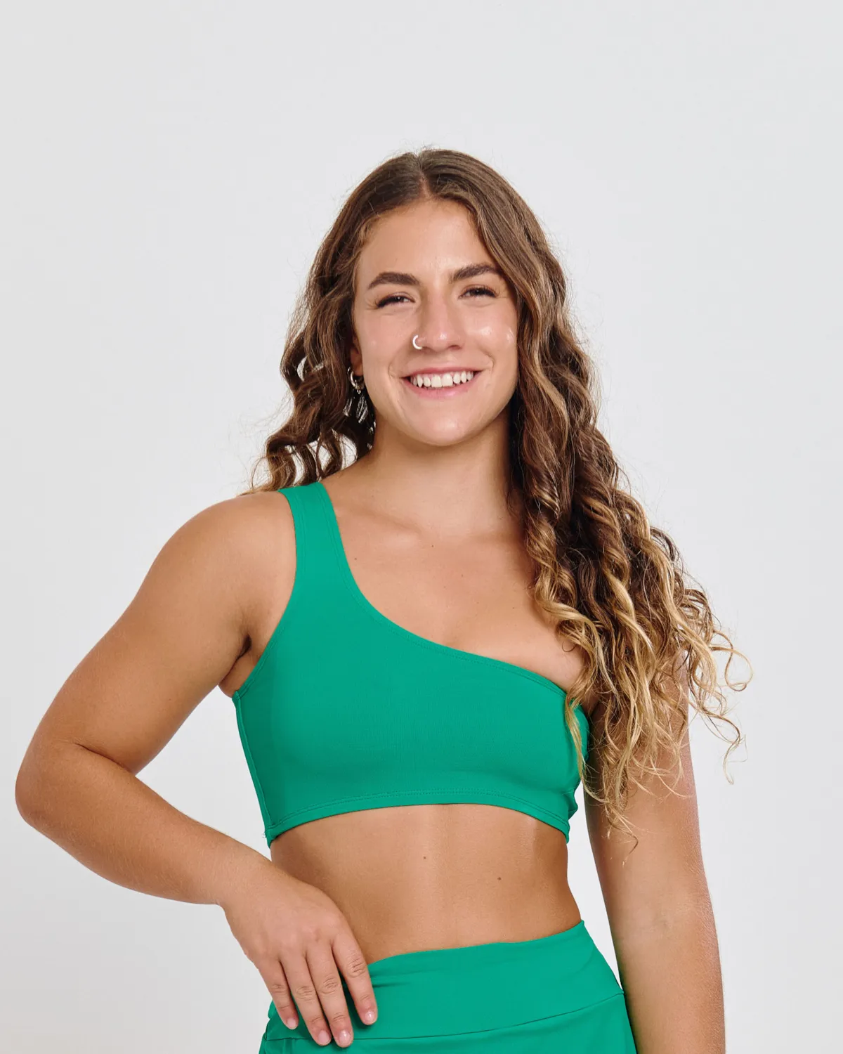 Top Ombro Único Ju Mamute Verde Bandeira