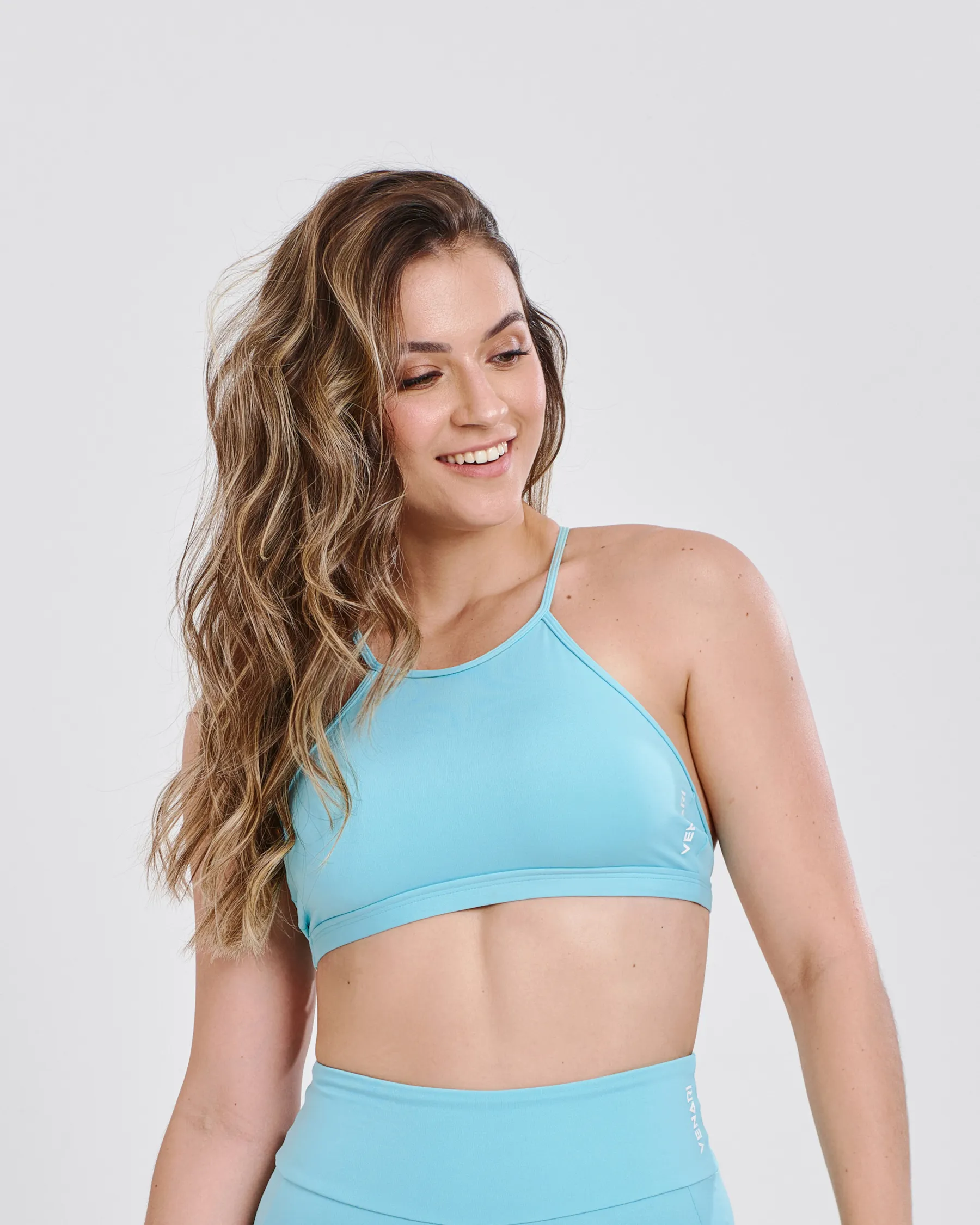 Top Y Azul Ciano Essential